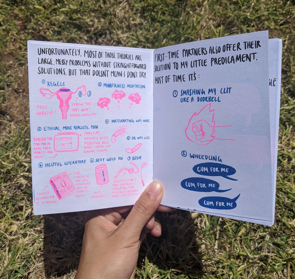 Christina Hu - Wholesale Romance Novel - I Can't Cum (It's Fine!) Risograph Zine1