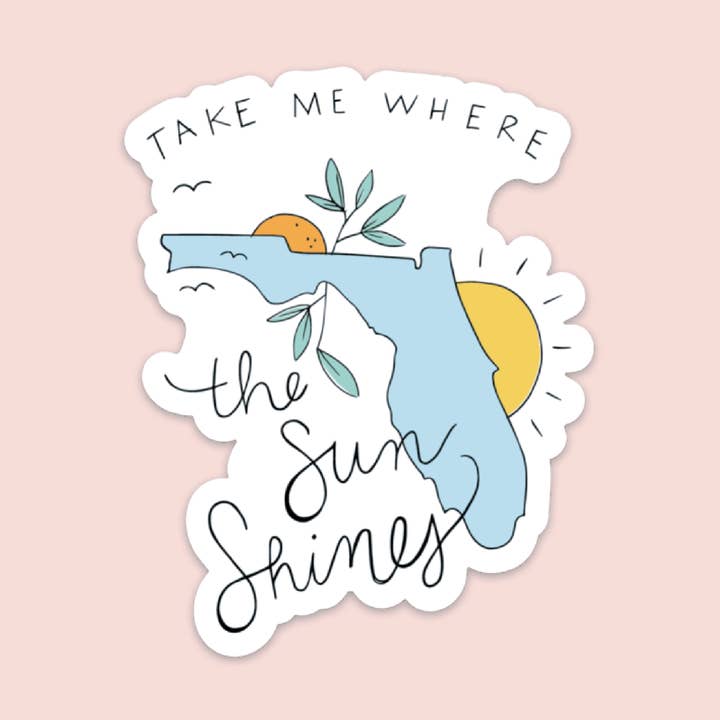 Autocollant Emmenez-moi là où le soleil brille pour la vente par Declaration & Co