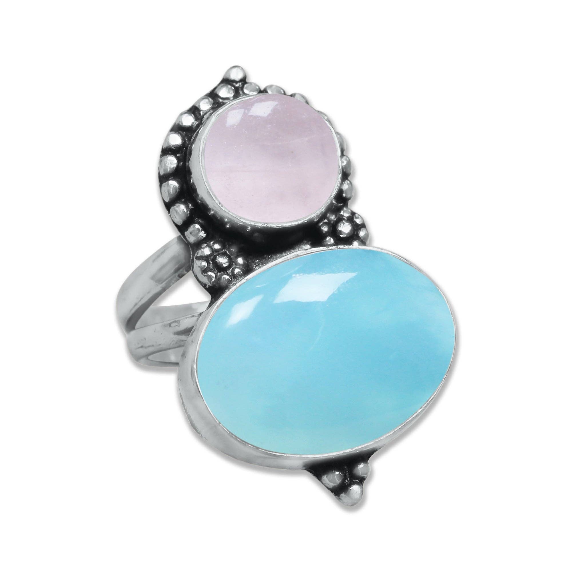 Handmade Jewels - Wholesale Cocktail/gelegenheidsring - Meerstenen Ringen – Handgemaakt, Zilvergeplateerd, Boho Stijl (Vaste Maten US 6–10)17