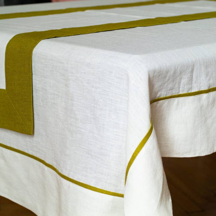 Liem Home - Wholesale Tablecloth - Custom tablecloth with border. Linen tablecloth with edging.4