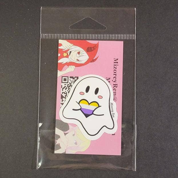 Mizorey Ren - Wholesale Sticker - Non Binary Ghost Sticker