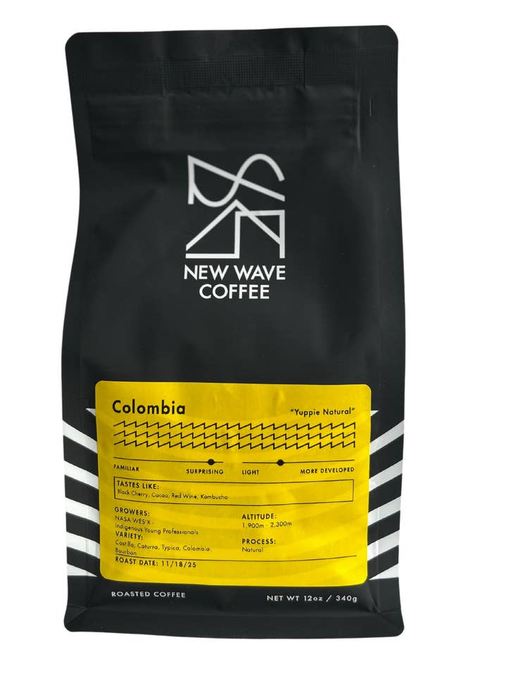 Colombia Yuppie Natural for wholesale by New Wave Coffee Roasters