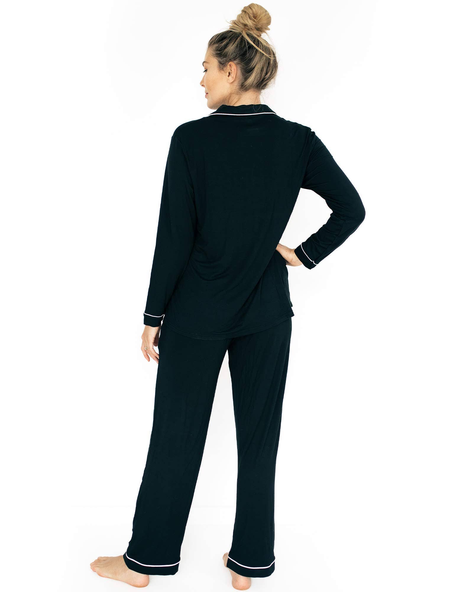 Kindred Bravely - Wholesale Sleepwear Set - Women's - Clea Bamboo Classic Long Sleeve Maternity & Nursing Pajama4