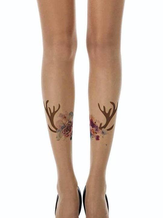 Tights - Hello Deer Powder for wholesale by Joyfullook + Zohara - Art On Tights