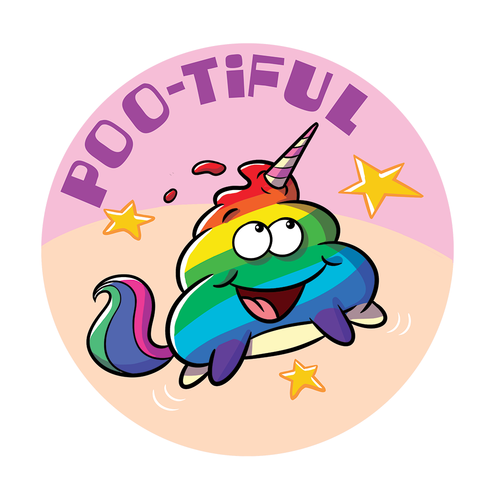 JFL Enterprises - Wholesale Sticker - Kids & Baby - Unicorn Poop Scratch-N-Sniff Sticker1