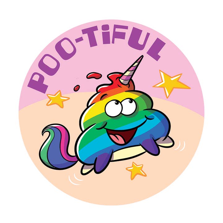 JFL Enterprises - Wholesale Sticker - Kids & Baby - Unicorn Poop Scratch-N-Sniff Sticker1