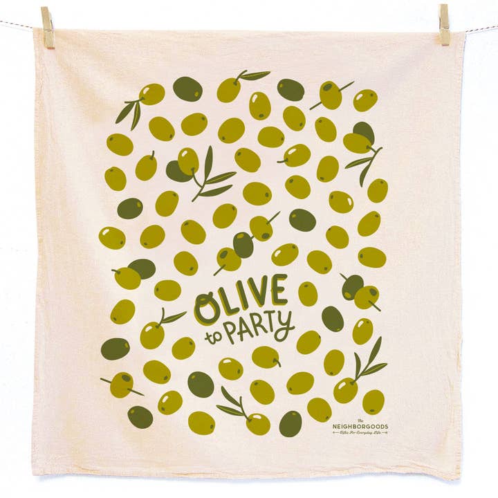 The Neighborgoods - Wholesale Tea Towel - CHEESE BOARD (Cheese, Fig, Olives) - Tea Towel Set of 3