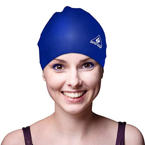 Water Gear - Vente Bonnet de bain – unisexe - Bonnet de bain en latex Water Gear - Réduisez le temps sur vos genoux8