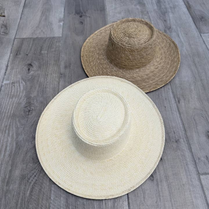 Queens INC - Wholesale Straw Hat - Women's - Palm Leaf Gambler Hat