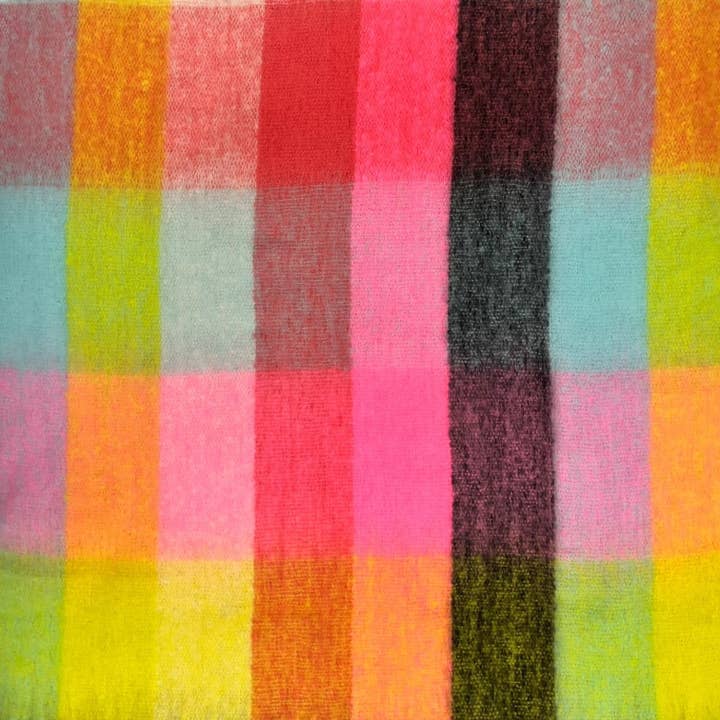 London Scarves - Wholesale Scarf - Women's - Extra Long multi fluffy blanket wool blend2