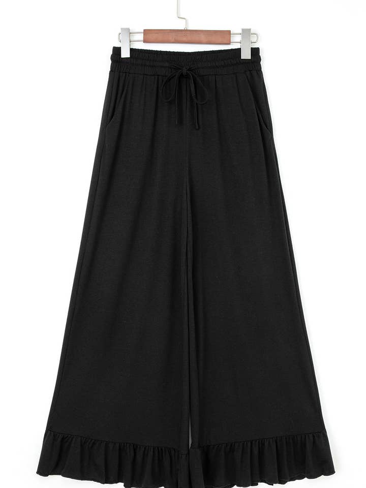 FASHION BLVD - Wholesale Pants - Women's - FB Ruffle Wide Leg High Waist Pants7