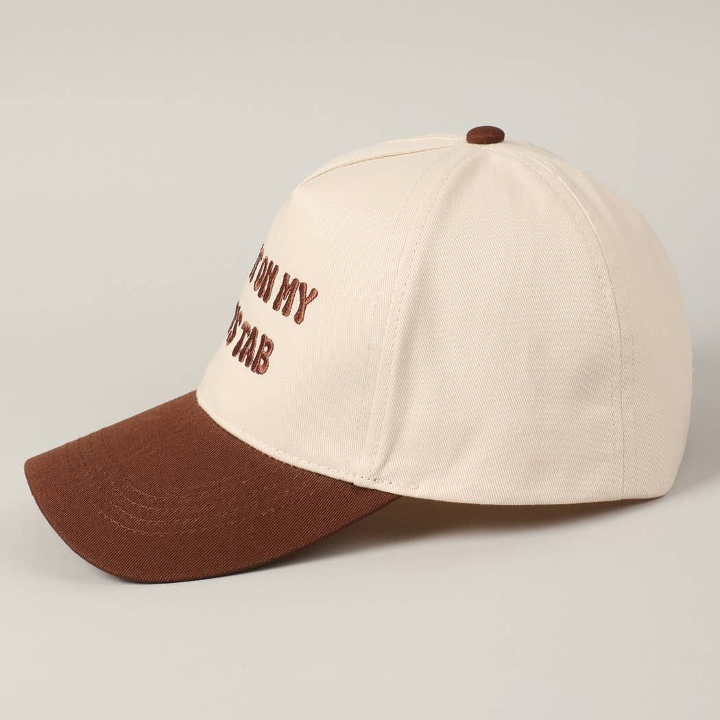 Fashion City - Wholesale Baseball Cap - Unisex - Put It On My Dad's Tab Embroidery Two-Tone Hat13