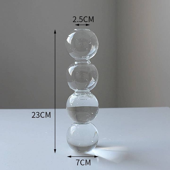 BlakOutlet - Wholesale Vase - Hand made Transparent Flower Vase Borosilicate Glass5
