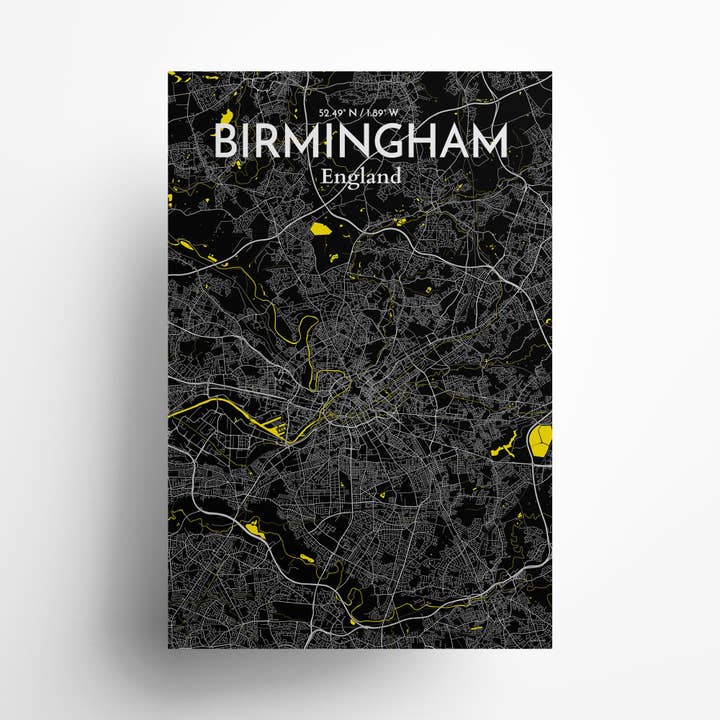 Poster Stadtplan von Birmingham für den Großhandel von OurPoster.com