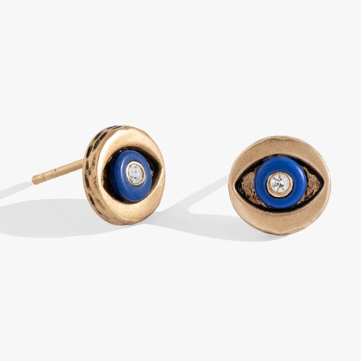 Boucle d'oreille clou Œil Maléfique Indompté pour la vente par Alex and Ani