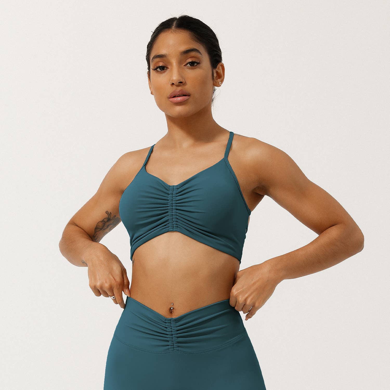 Sodalemon - Wholesale Sports Bra - Women's - Women's Pleated Cross Back Beauty Back Sport Bra16