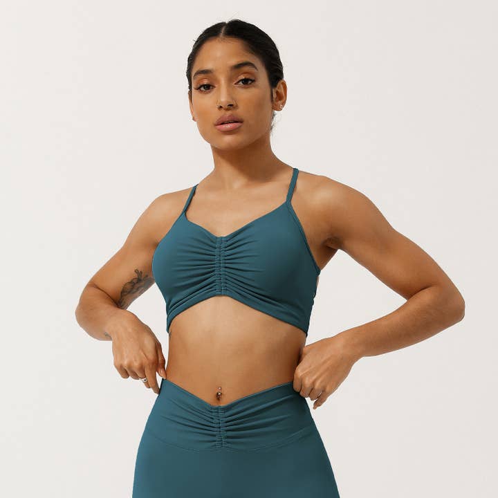 Sodalemon - Wholesale Sports Bra - Women's - Women's Pleated Cross Back Beauty Back Sport Bra16