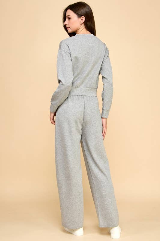 MIO WHOLESALE - Vente Ensemble de vêtements d'intérieur – femme - ENSEMBLE PULL-OVER & PANTALON AIR SCUBA CLASSIC SR01SET4