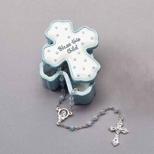 Roman - Wholesale Wall Decor - Kids & Baby - Bless Boy Box w/Rosary; 2-piece set0