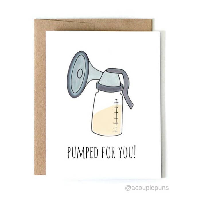 Pumped Card for wholesale by ACouplePuns®