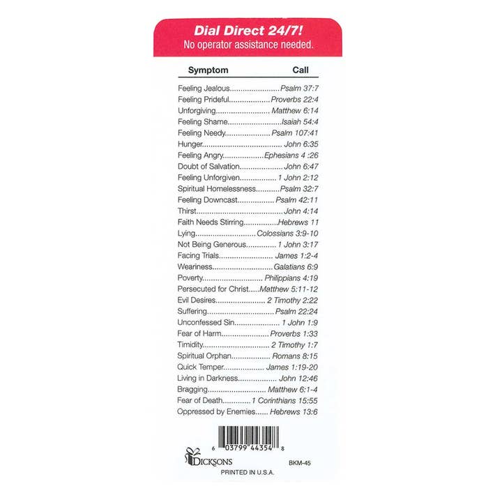 Dicksons - Wholesale Religious Card - In Case Of Emergency Pocket Card1