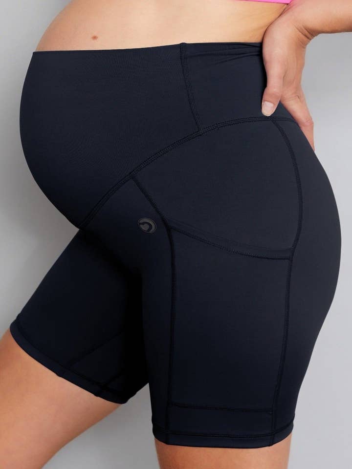 Maternity Shorts - Jet Black for wholesale by Natal Active