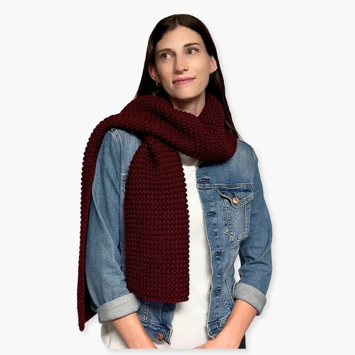 Bufanda de punto Humble Hilo, bufanda de punto grueso para venta al por mayor de Humble Hilo