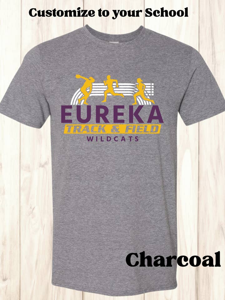 Track & Field Custom Unisex Short Sleeve Shirt for wholesale by TRN Custom