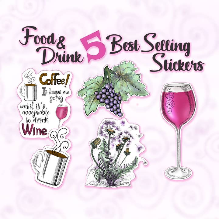 Food & Drink Best Selling Stickers, Veggie and Fruit Sticker for wholesale by Katekreates