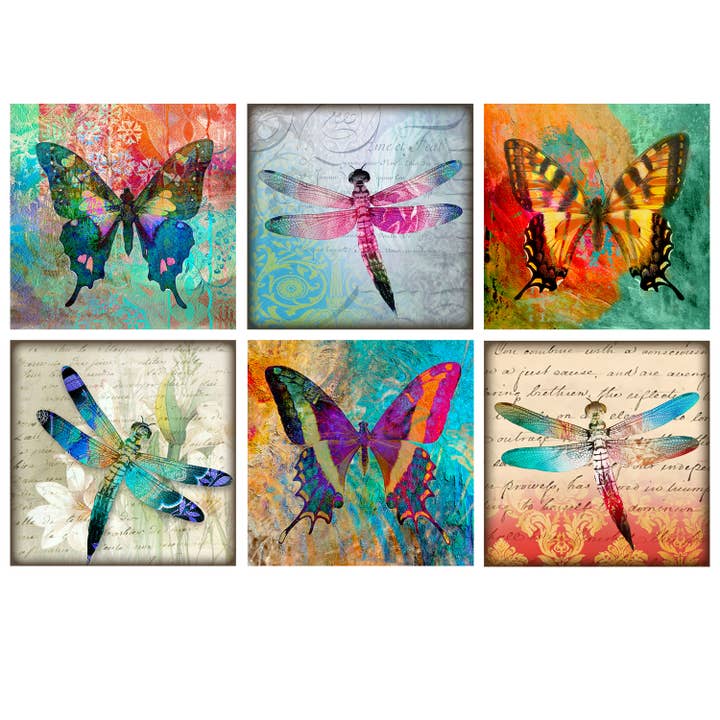 Butterfly & Dragonfly Square Matchboxes - ANN407 for wholesale by World Buyers