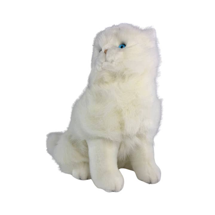 Bocchetta Plush Toys - Wholesale Pet Plush Toy - Dog - Pearl - Persian Cat - 34cm sitting, white2