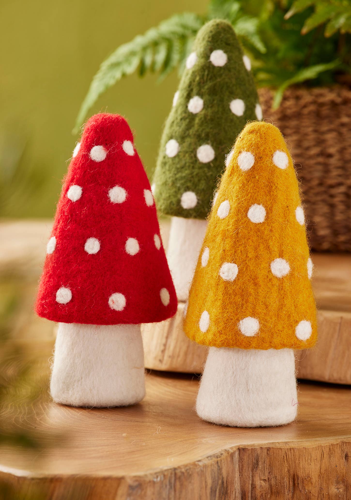 Namaste - Vente Décorations de table - Grande décoration de champignon debout en feutre1