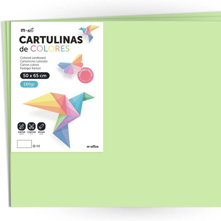 Large Cardboard 50x65 cm Pastel 180gr m-office x125 for wholesale by MEDEL OFFICE