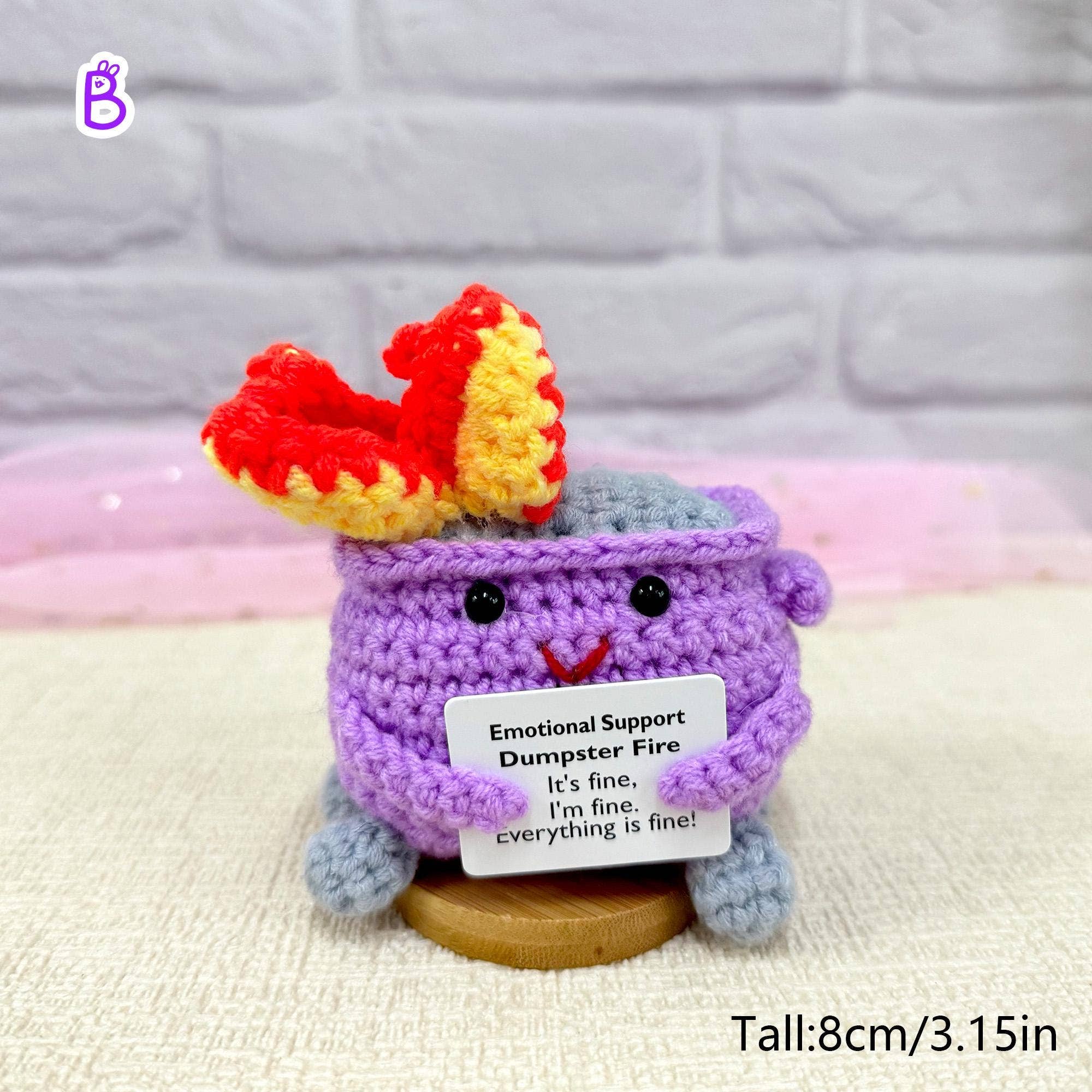 TOMOPOD LLC - Wholesale Stuffed/Plush Toy - Kids & Baby - Crochet Emotional Support For Trash Cans/Bombs/Sunflower1