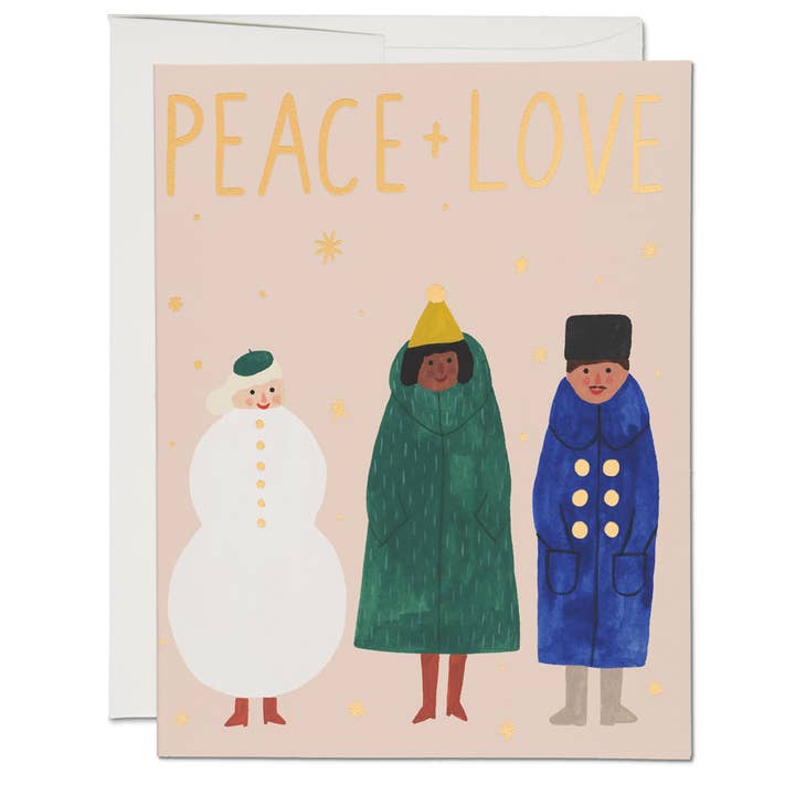 Red Cap Cards - Wholesale Christmas Card - Xmas Friends holiday greeting card