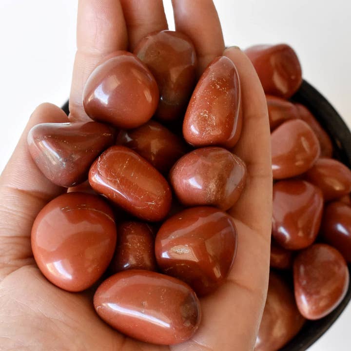 Soothing Crystals - Wholesale Spiritual Stone/Crystal - 1Pc Tumbled Stones | Red Jasper | Healing Tumbled Stones7