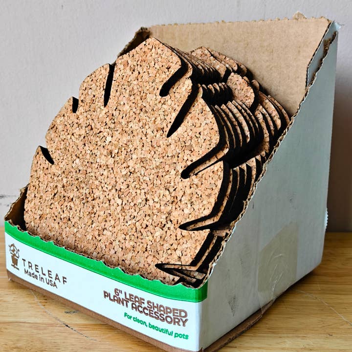 Treleaf - Wholesale Plant Pot - Kostr™ - Monstera Leaf-shaped cork plant pot coaster6