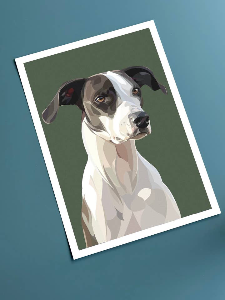 Pointer art print - A4 - dog illustration for wholesale by That’s Nacho Doodles