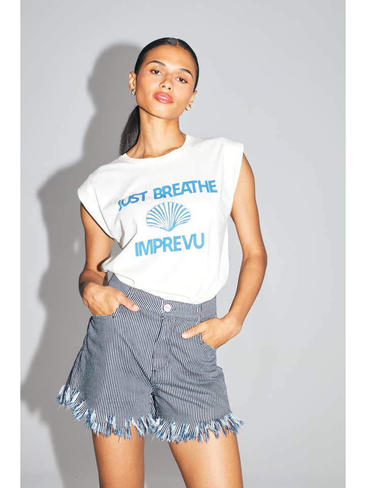 IMPREVU - Wholesale T-Shirt - Women's - The Robbie Calico T-shirt in natural cotton