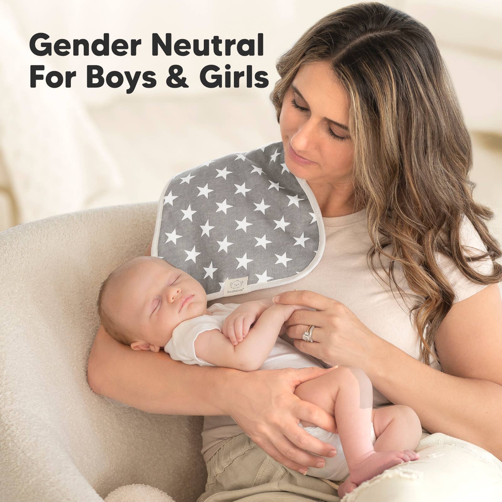 Grijze landschappen KeaBabies 5-pack Urban spuugdoeken voor groothandel op Faire7