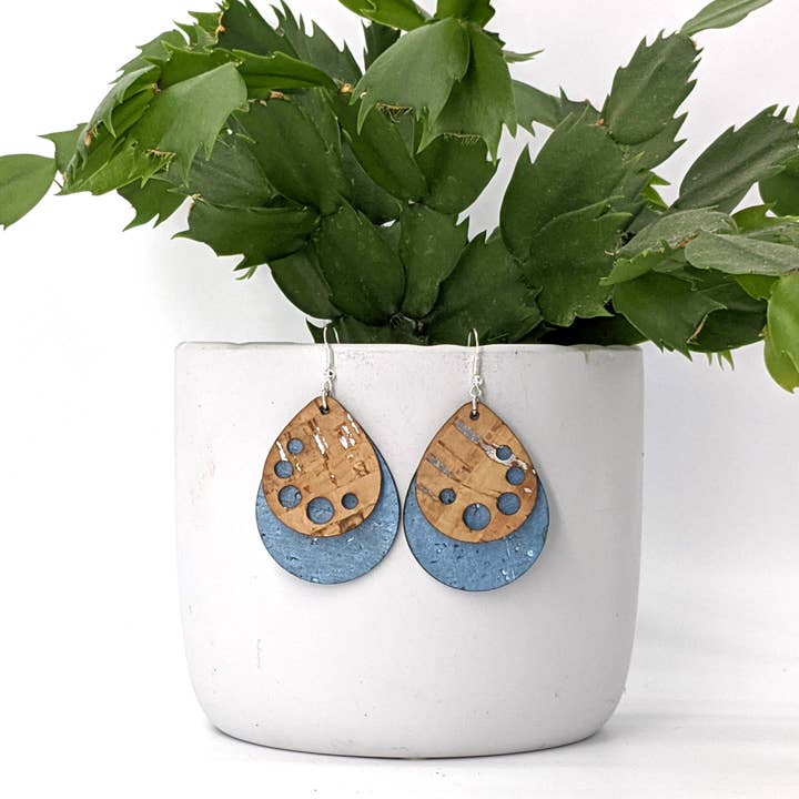 Elisabetta Studio - Wholesale Dangle Earrings - Droplet Cork Earrings4