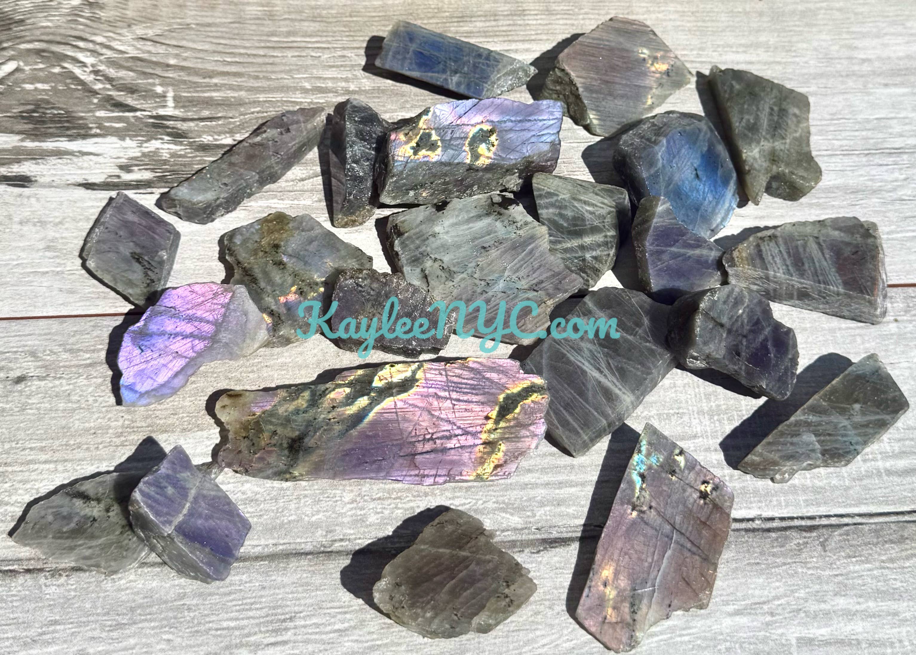 KayleeNYC - Wholesale Spiritual Stone/Crystal - Wholesale Lot 2 Lbs Natural Sunset Labradorite Slab Crystal0