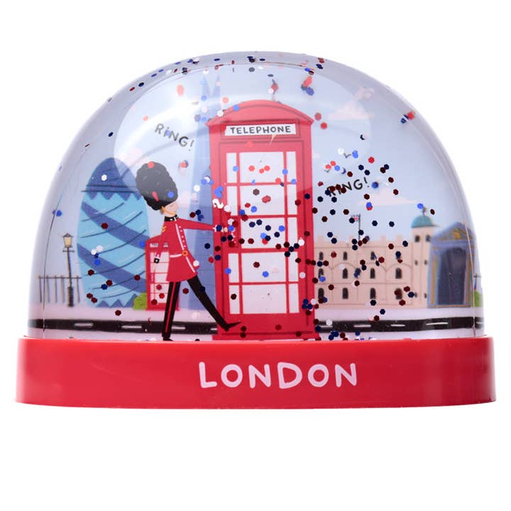 Red Telephone Box and Guardsman Large Glitter Snow Storm for wholesale by Puckator Ltd
