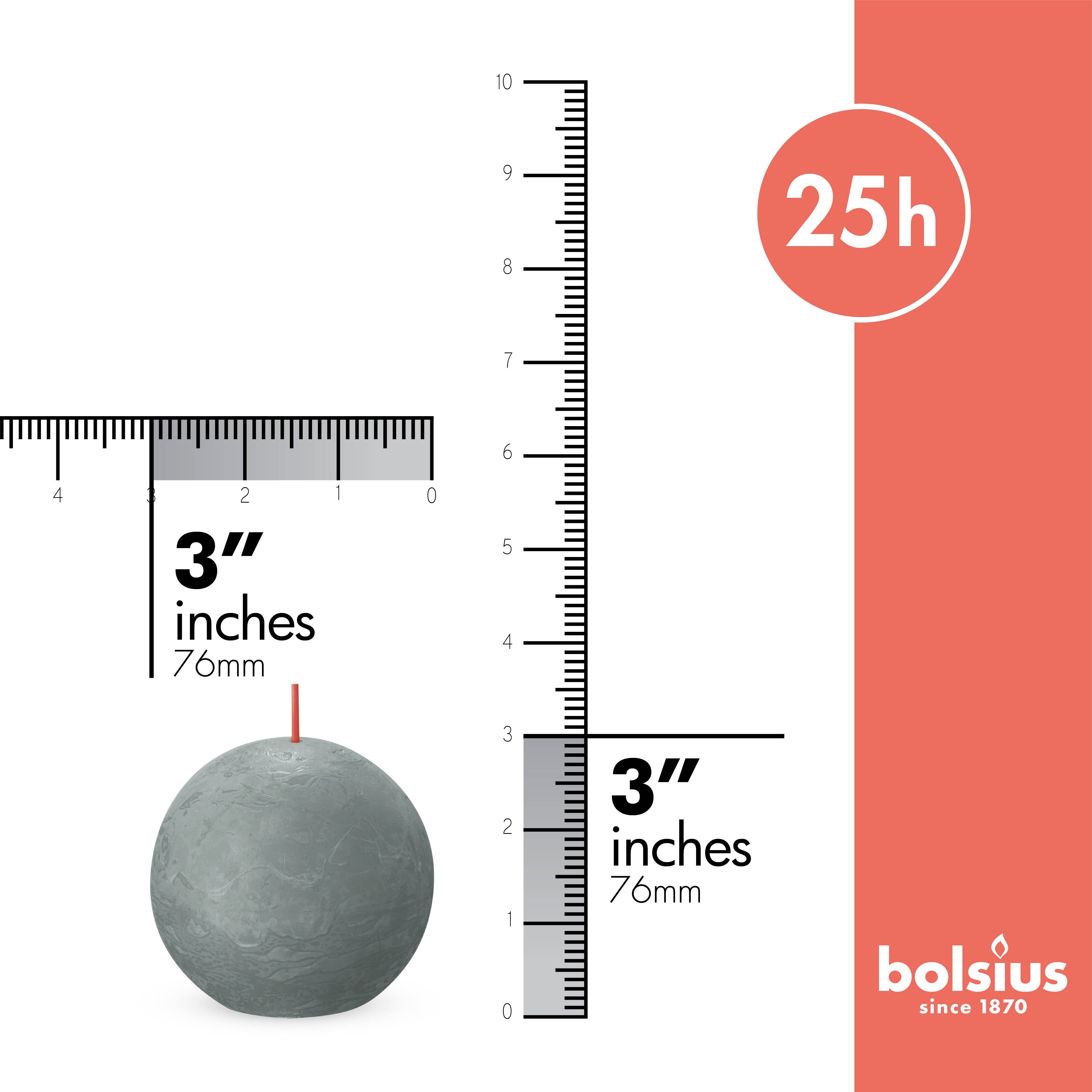 BOLSIUS – Velas de decoração por atacado – 6 Velas rústicas 3" - Inperfuted - Natural - Eco-Friendly - Cera Plant-Based - **Vendido Individualmente160