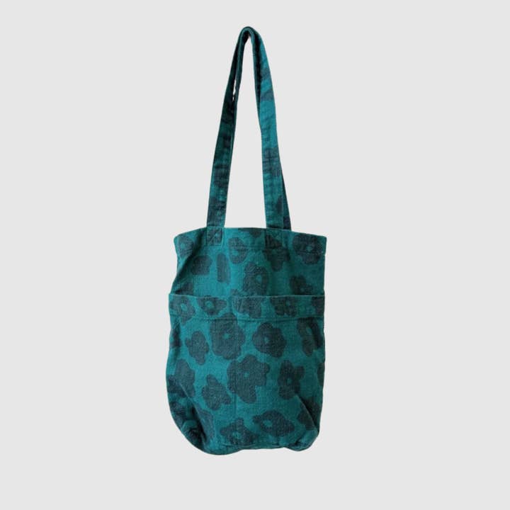 Petite Tote - Céleste - Noir Délavé - Sarcelle pour la vente par Jenny Pennywood