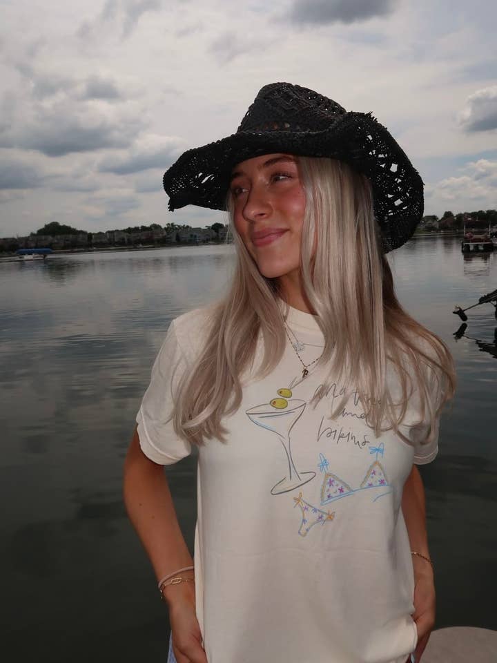 Sunday Violets - Wholesale Screen Printed T-Shirt - Women's - Martinis & Bikinis Premium Tee