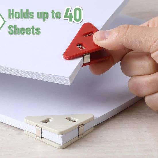 Creative By Sanchez - Wholesale Paperclip - Corner Paper Clips, 4 Colors, Triangular File Corner Clip1