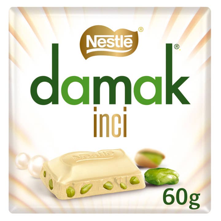 Damak White Chocolate w/ Pistachio 60g for wholesale by Global Bite Co