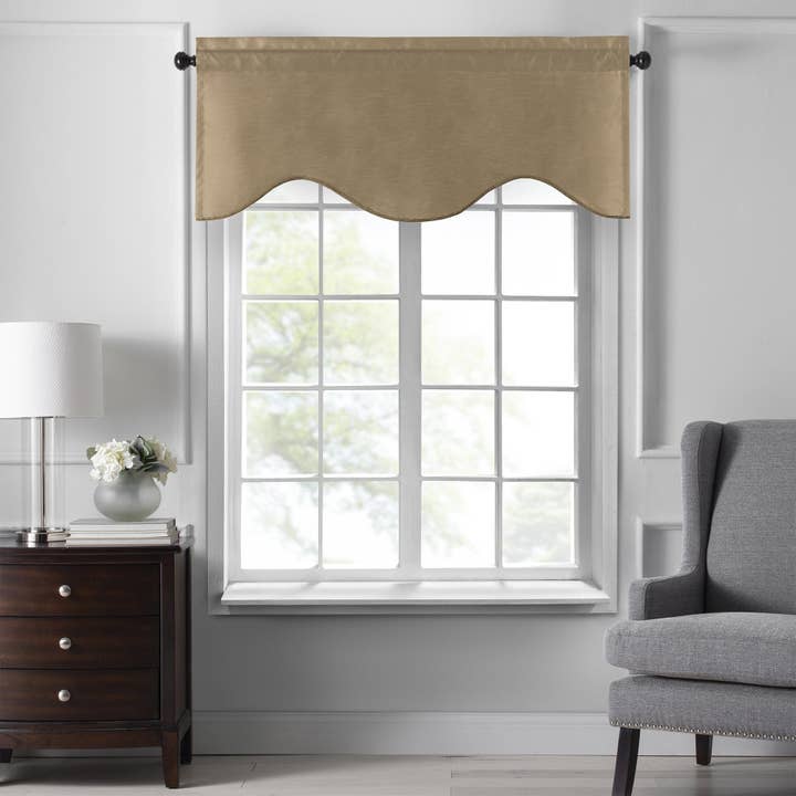Threadmade Home - Wholesale Curtain - Colette Faux Silk Blackout Window Curtain & Scallop Valance18