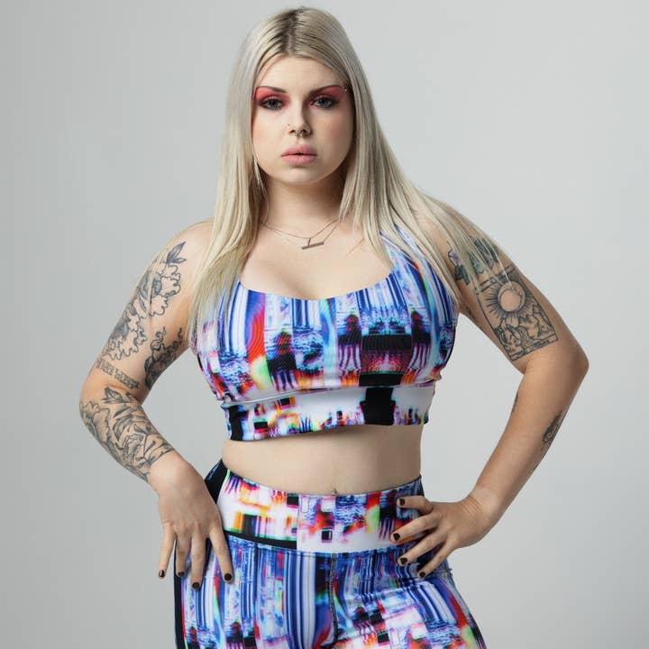 Ultra Violet 64 Bit God Yoga Leggings for wholesale by TECHNOIRCANDY